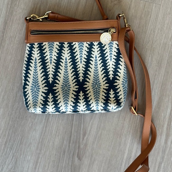 Stylish Blue Patterned Spartina 449 Crossbody Bag - Picture 2 of 2